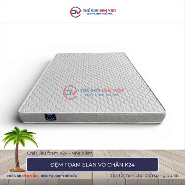 Đệm foam Elan vỏ chần K24